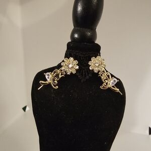 Gold Floral Earrings